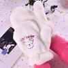 Милые зимние мультяшные женские перчатки-митенки с полными пальцами в виде медведя, теплые перчатки, плюшевые перчатки