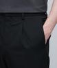 MUSINSA STANDARD [Stitching Detail] Raw Edge Cutting Wide Slacks [Black]
