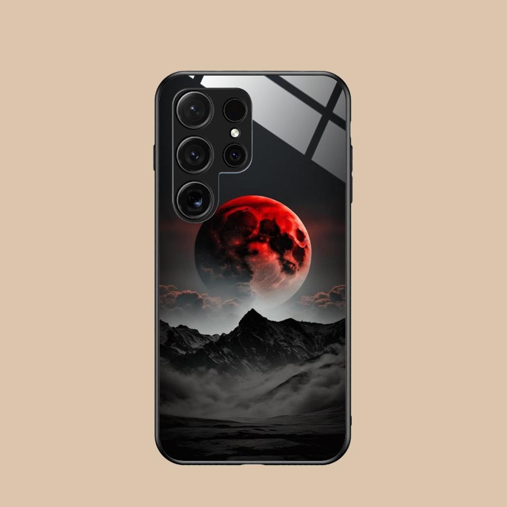 Чехол для мобильного телефона Luna Moon для Samsung Galaxy A56 55 54 53 52 51 36 35 34 23 16 15 5G Стеклянный Цветной Чехол Чехол Роскошный