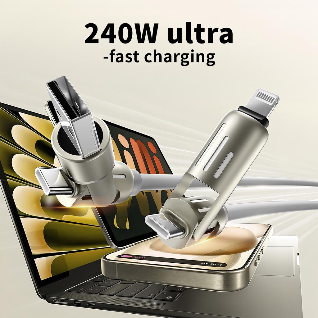 Кабель для передачи данных Type C Профессиональный Гибкий Цветной Дышащий Свет Кабель USB C к USB C Круглый Корпус для Ноутбуков для Компьютеров