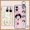 Silicone Cartoon Phone Case For MOTO G55 5G Anti-dust Phone Holder Cute Anti-knock Wrist Strap Soft case Fashion Design