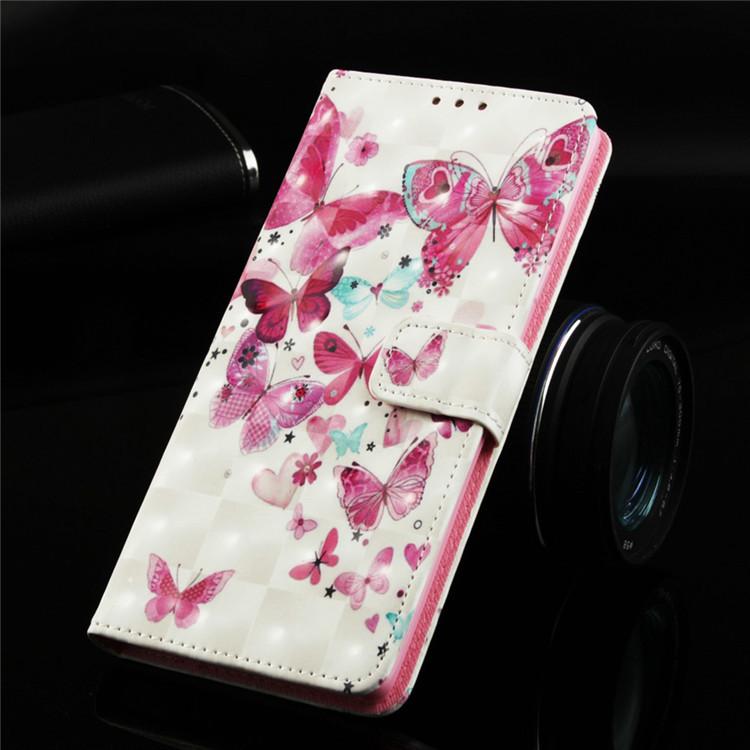 Применимо к кожаному чехлу для мобильного телефона Samsung S10Plus, мультяшный painted, тип кошелька, хранение карт, защитный чехол для iphone12