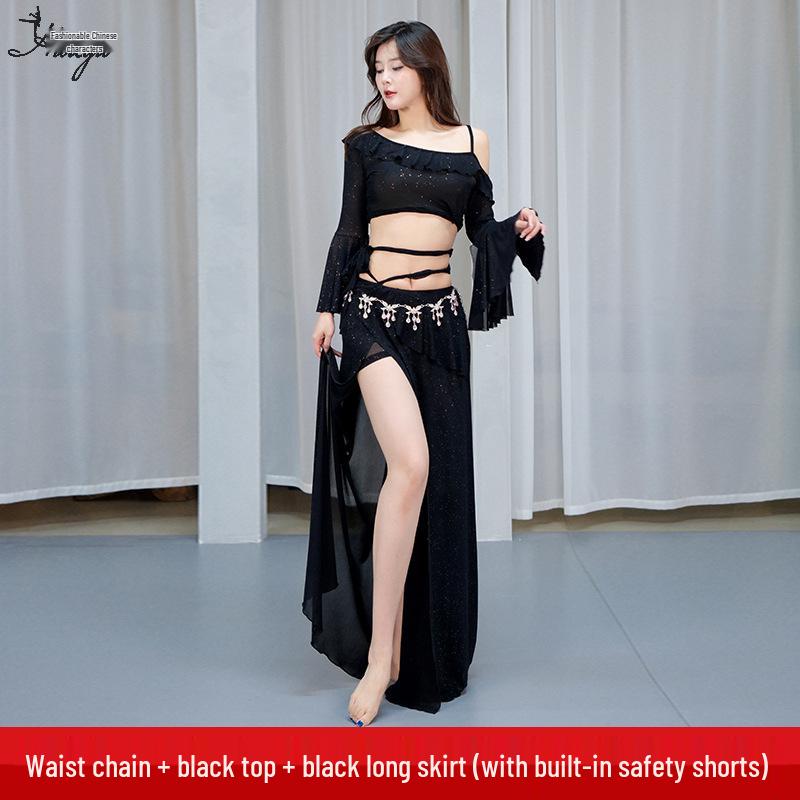 Костюм для танца живота Huayu: Комплект платья из сетки с пайетками для женщин