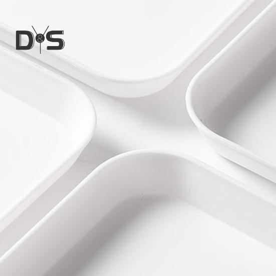 Сервировочный поднос, универсальная моющаяся пластиковая прямоугольная посуда для завтрака, фруктового хлеба, еды для подарков