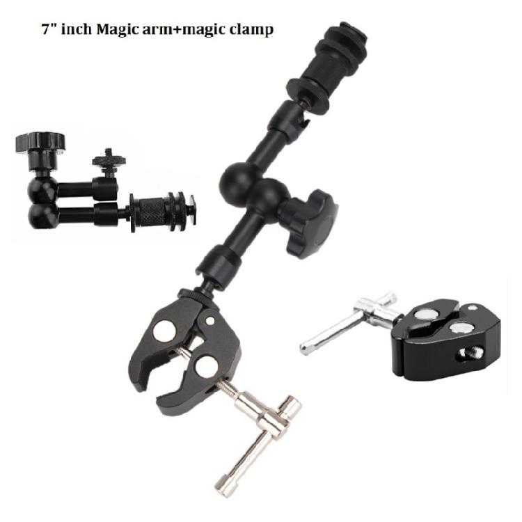 Алюминиевый зажим Super Crabbing Clamp Плоскогубцы Зажим 1/4 дюйма и 3/8 дюйма Для ЖК-монитора Видеосвета Фонарика Поддержка