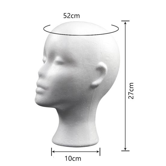 Foam Wig Head Tall Female Mannequin Hairpieces Display Holder Hats Sunglasses