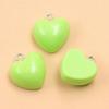 9-Color Geometric Heart Resin Charms: 17x18mm for Bags, Necklaces, Bracelets, Phone Pendants