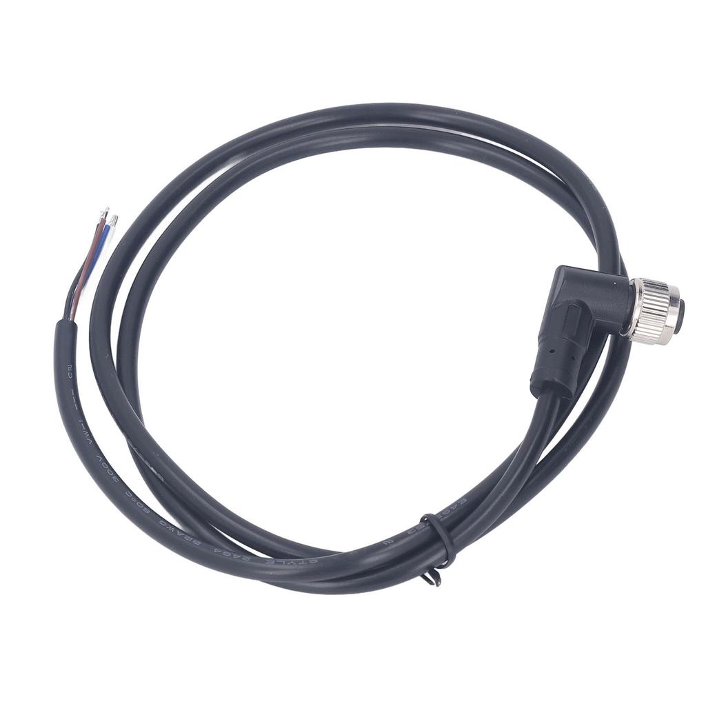 Кабель M12 4-контактная авиационная розетка Электрический кабель Прямоугольный разъем-мама 1 м 250 В AC DC для машинного оборудования