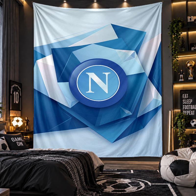 Wall Hanging Tapestry Napoli FC Print Cloth for Living Room Bedroom Home Decor