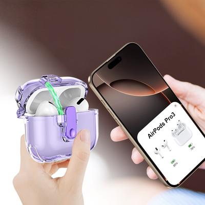 Для AirPods Pro 3 Чехол Надежный Замок Прозрачный Чехол для AirPods Pro 3-го Поколения Мягкий ТПУ Чехол с Набором для Чистки Для AirPods Pro 3
