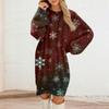 Women's Round Neck Casual Long Sleeve Plush Dresses