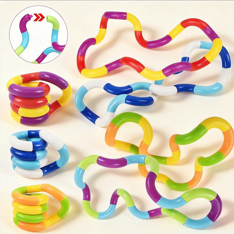 Игрушка-антистресс Tangle Fidget, гибкая, скручивающаяся, для тренировки координации рук и глаз, расслабляющая, для снятия тревожности, для СДВГ, аутизма