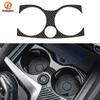 Carbon Fiber Look Water Cup Holder Frame Cover Trim Sticker for BMW G30 G38 2018 2019 2020 2021 2022 Car Interior Accessories