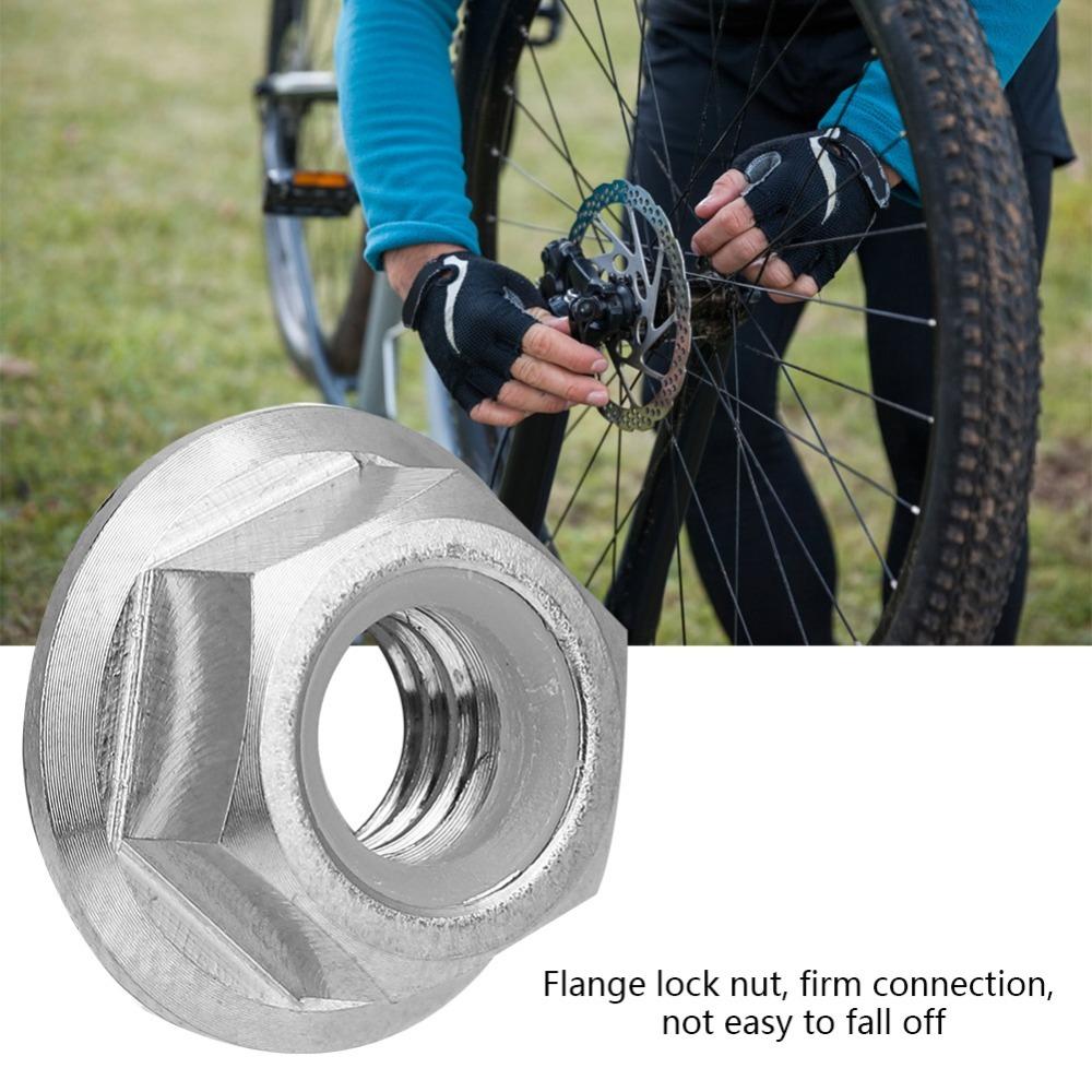 1pc Titanium Alloy Flange Lock Nut M5 M6 M8 M10 M14 Sprocket Flange Nut  for Bike Maintenance