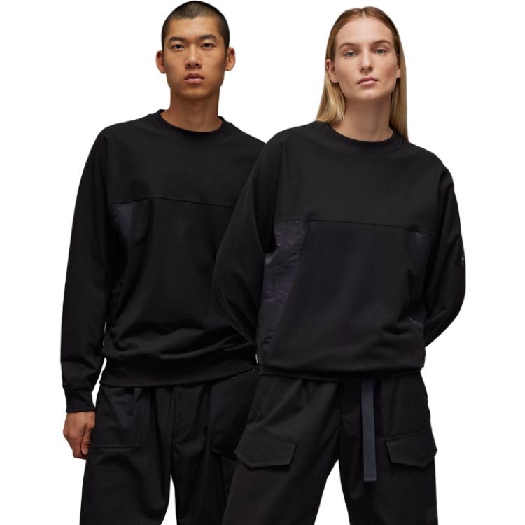 Мужские свитшоты adidas Y-3 Унисекс Черный Круглый вырез Средний Обычный