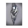 Metal Robot Abstract Art Sculpture Oil Painting Poster Exquisite Light Luxury Erotic Wall Decoration Painting Version