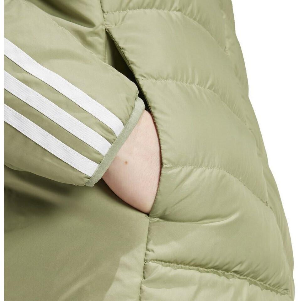 Зимняя куртка Adidas Essentials 3 Stripes Light Down Jacket (IX8909) зеленый