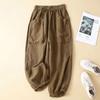 Pants Cotton Summer Women Plus Size Loose Pajama Pants Versatile Casual High-waisted Linen Pants