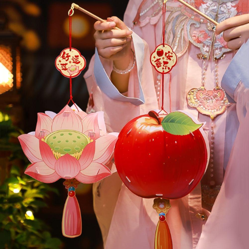 Decorative with Tassel Mid-Autumn Festival Lantern Fruit Handheld Lantern Flower Lanterns Kids