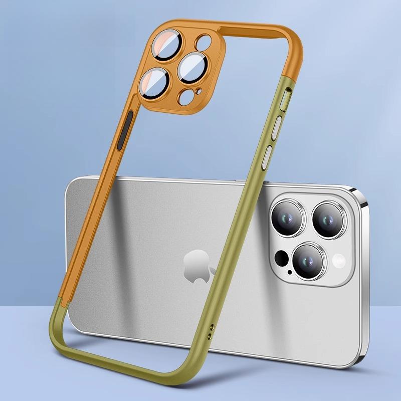 Подходит для iPhone 15, Чехол для телефона 14, Pro Max, Сращенный цвет, Чистая рамка, Без задней панели, Защитный чехол для Apple 13 с теплоотводом