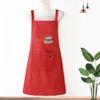 Cotton Women Overall Apron Simple Stripe Cooking Smock Fashionable Work Uniform