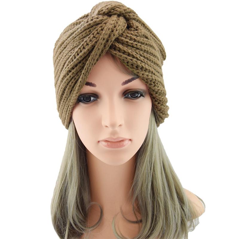 Женский мусульманский тюрбан, вязаная шапка, шапка от рака, химиотерапия, головной убор от выпадения волос