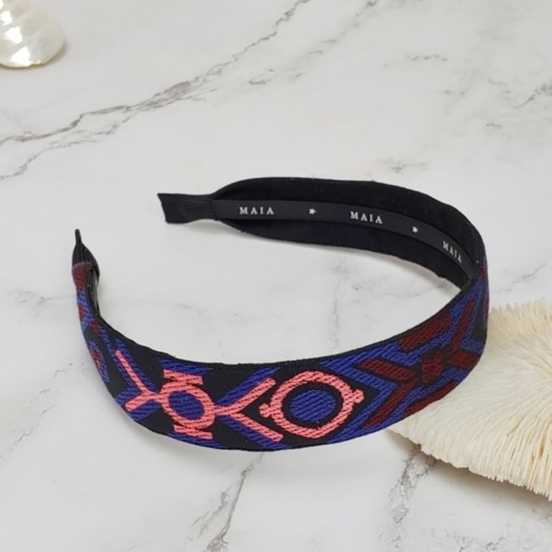 Жаккардовая повязка на голову MAIA - Фиолетовая