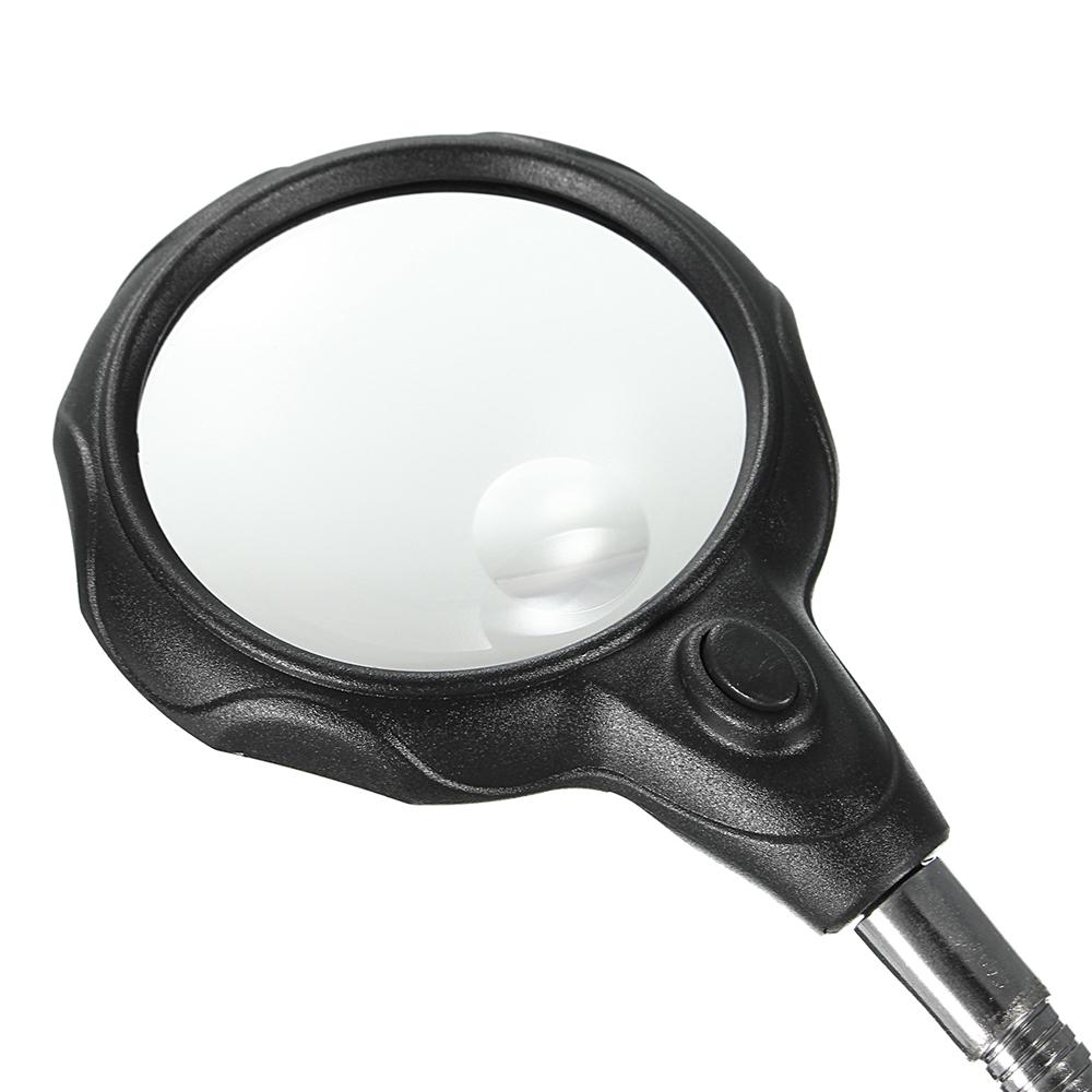 Soldering station, soldering magnification of glass magnifying LED light helps hand with 3X main lens and 12x