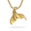 Гавайские украшения ожерелье кулон желтое золотое покрытие ювелирные изделия в виде хвоста кита [LocoMocoAloha] [подлинный продукт]