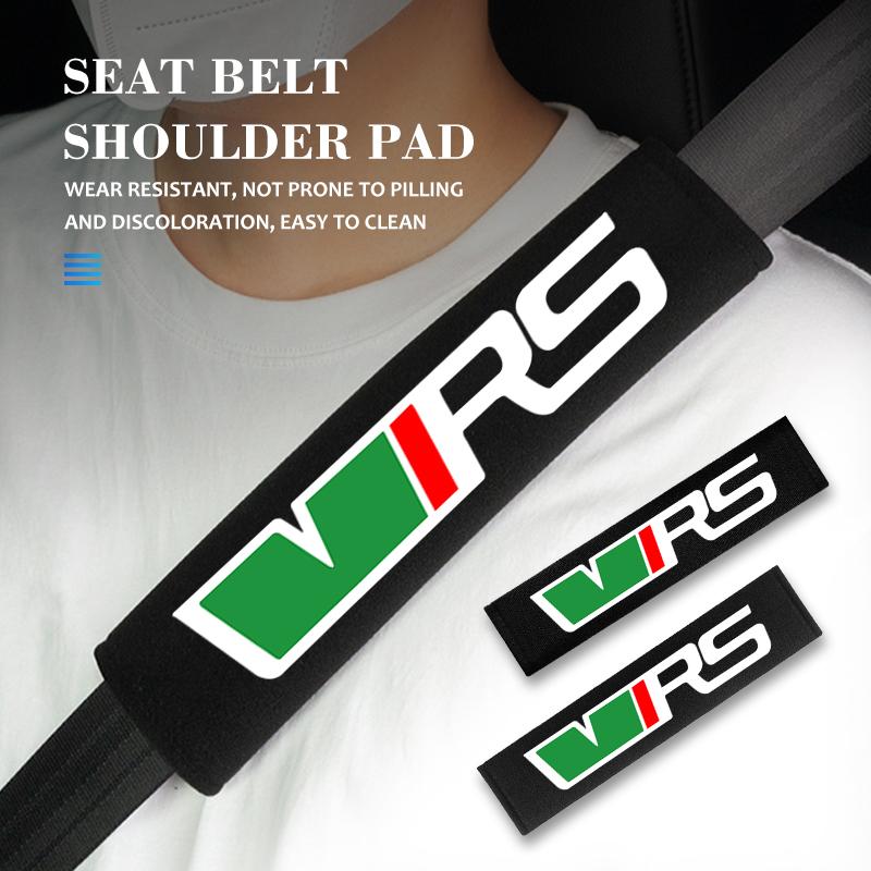 Car Interior Belt Cover Safety Belt Shoulder Protector Mats Auto Accessories For Skoda Kamiq MK3 Roomster Rapid Kodiaq Karoq CB4