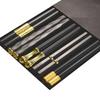 5 Pairs Zinc Zinc Alloy Sushi Chopsticks Reusable Kitchen Chopsticks Janpanese Chopsticks Set  Noodle