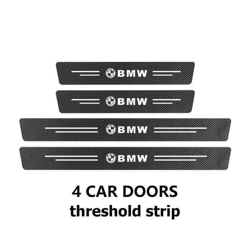 HVHE9 Car Door Carbon Fiber Sill Anti Scratch Protect Strip Sticker For BMW Performance X1 M3 M6 F01 F02 E34 E36 E60 F10 F20 X6