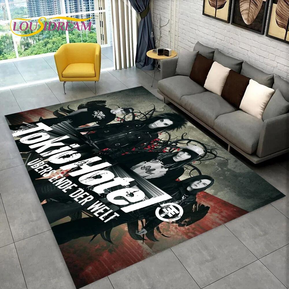 Tokio Hotel Рок-группа Билл Каулитц Ковер Коврик для дома Гостиная Спальня Диван Придверный коврик Декор, детский ковер Нескользящий коврик для пола