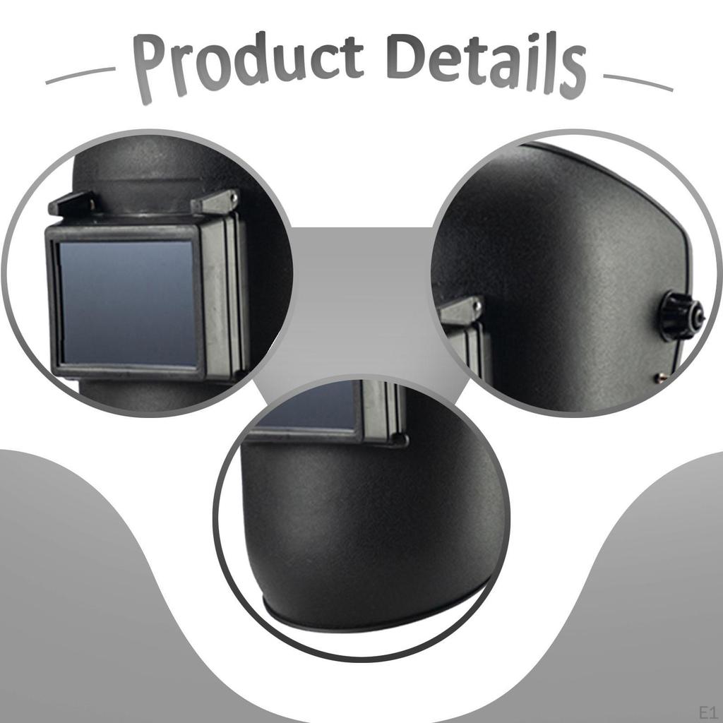 Откидная лицевая маска для сварки, удобная и обеспечивающая защиту глаз, широкий обзор, ударопрочная, с углом обзора 180°.