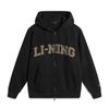 Li Ning Weekend Youth Инфракрасный теплый антистатический антибактериальный универсальный повседневный американский винтажный логотип с капюшоном флисовый теплый кардиган толстовка AWDUA11-6