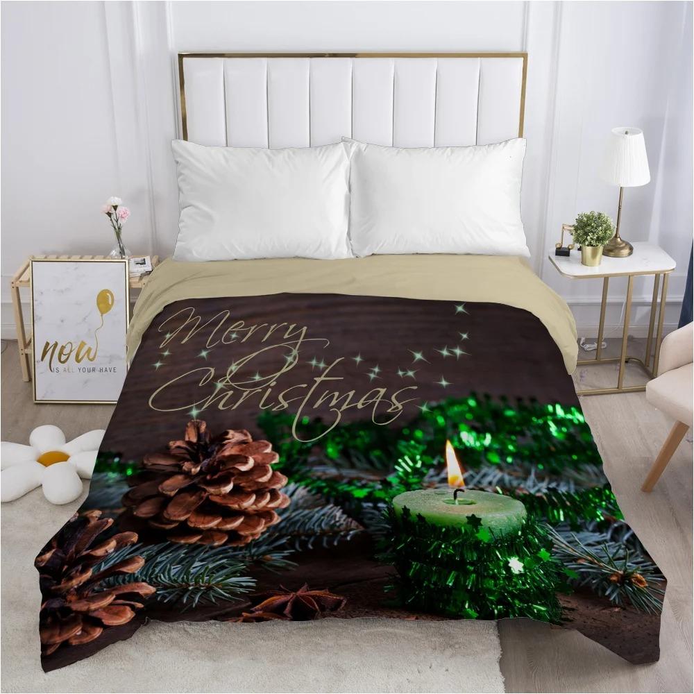 Santa Claus Christmas Bedding Set Microfiber Duvet Cover 140x200 240x220 260x220 Single Queen King