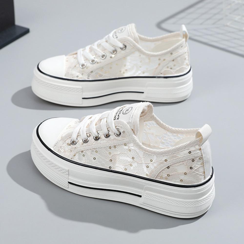 Fashion Mesh Shoes Women Casual Women's Shoes with Thick Soles Increased Ventilation Versatile Student Shoes Zapatos Mujer Sneakers