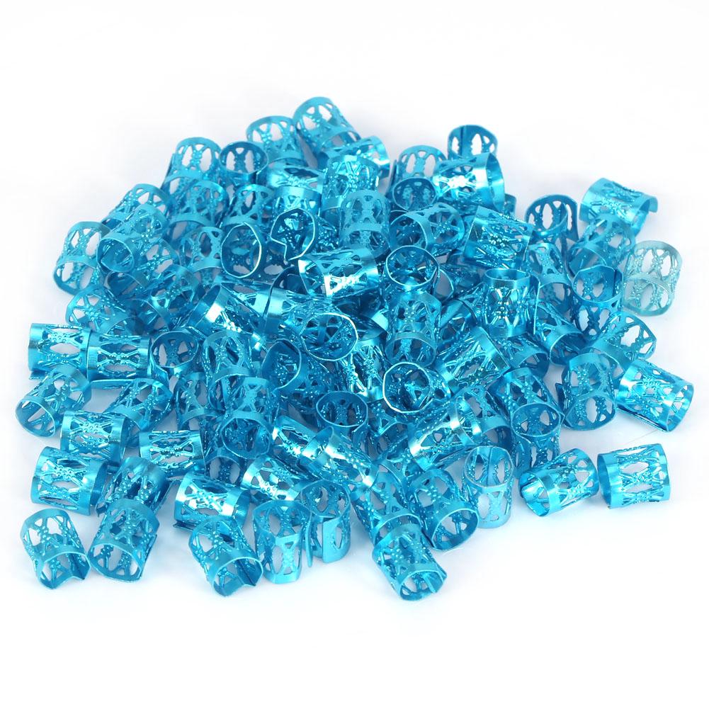 Hair Beads 100PCS/Bag New Colorful Hair Braiding Beads Rings Cuff Styling Decoration Tools 7 Colors Hair Braid Rings