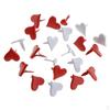 100 Pieces 11mm Heart Shape Metal Brads Paper Fasteners for Crafts