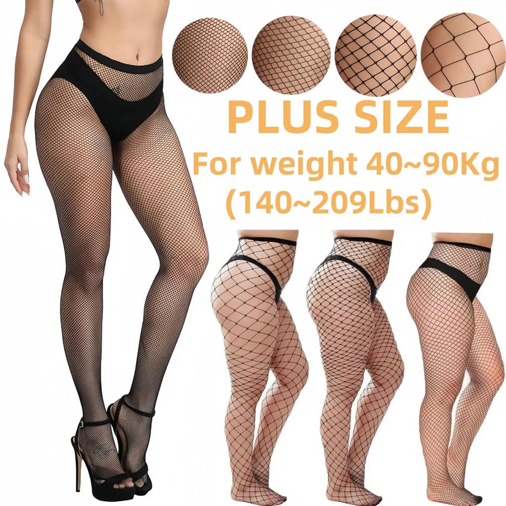 Чулки большого размера с открытыми плечами, подтяжки, сетчатые черные чулки, женские колготки для ночного клуба, сексуальные чулки для девочек