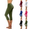Модные повседневные однотонные брюки для йоги, леггинсы, капри