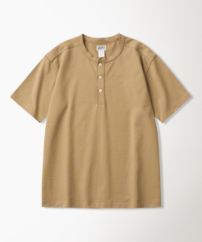 Beulonseun 10,6 унций Хлопковая футболка-henley с коротким рукавом Верблюжий
