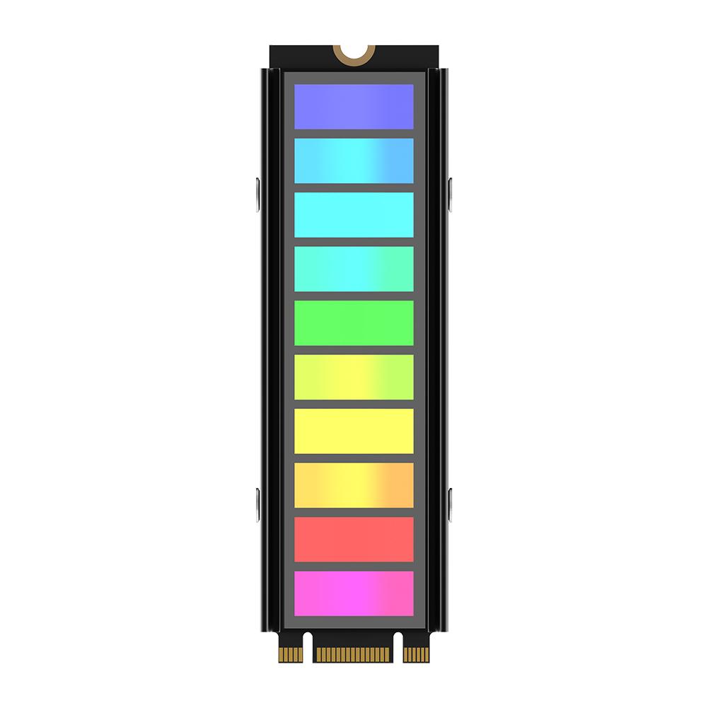 5 В 3-контактный ARGB Sync Computer 2280 SSD M2 Radiator PC RGB M.2 Hard Disk NVMe Cooler Heatsink M.2 2280 NVME SSD Heatsink Cooler Vest