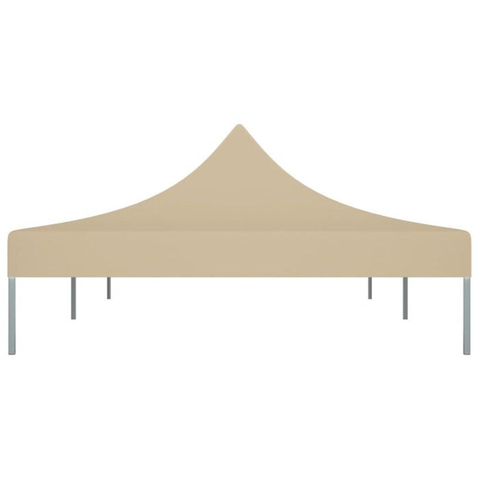 Toit de tente de réception - Beige - 6x3 m - Oxford PVC - Résistant aux UV - Montage facile