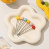 Rustproof Dessert Salad Fork Creative Cute Toothpick with Holder  Kitchen Supplies
