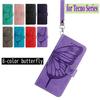 8-Color Butterfly-Patterned PU Leather Phone Wallet Case for Tecno Series.Camon 19,20,30,40,Pop 6,Pop 7,Pop 8,Pop 9,Spark 7,8,9,10,20,30,Spark Go...