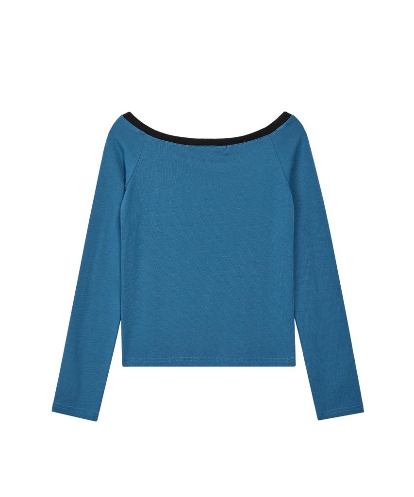 REST&RECREATION Off-Shoulder Top - Blue