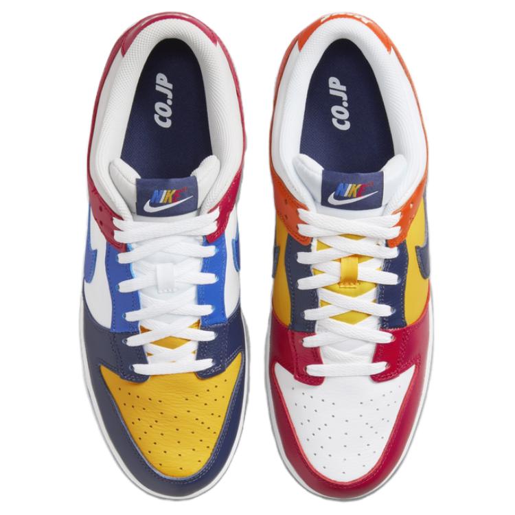 Nike Dunk Low Japan QS What The 2024 унисекс кроссовки многоцветные полуночно-темно-синий Varsity-Maize IB2051-400