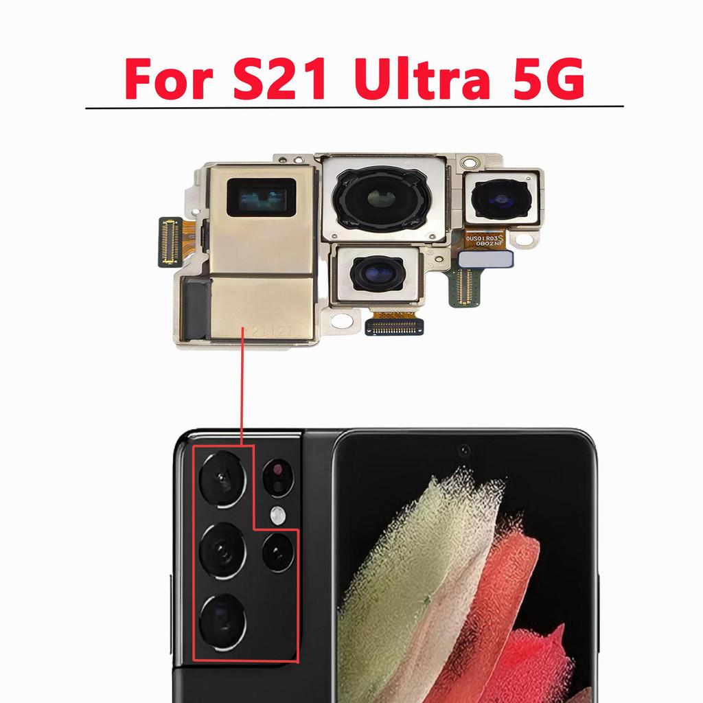 Задняя Передняя Камера Для Samsung Galaxy S21 Ultra 5G G998B G998U Фронтальная Селфи Задняя Задняя Сторона Модуль Камеры Запасные Части