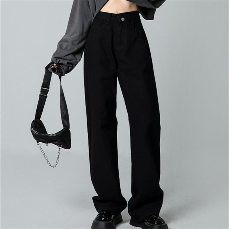 Винтажная весна 2022, женская мода с высокой талией, женские широкие джинсы, мешковатые женские джинсовые брюки-карго, джинсовые брюки для мамы